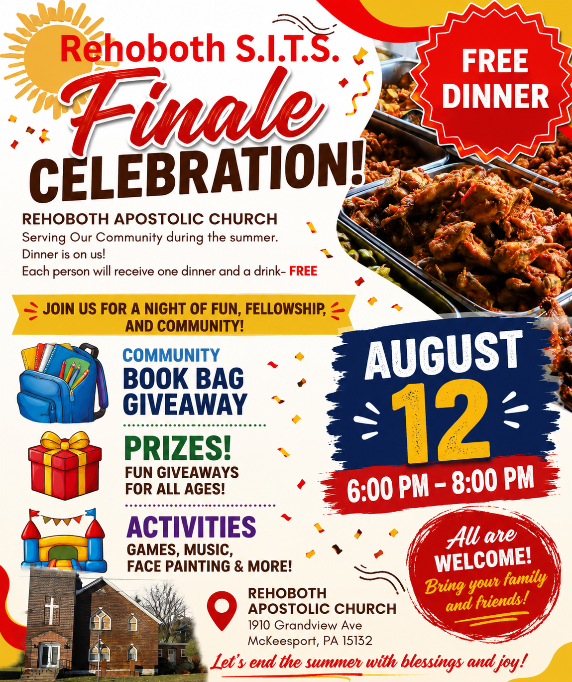 Rehoboth S.I.T.S. Finale Celebration event flyer